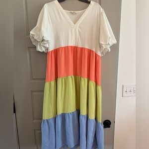 Entro Colorblock Boutique Maxi Dress